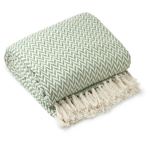 Pistachio Recycled Cotton Blanket