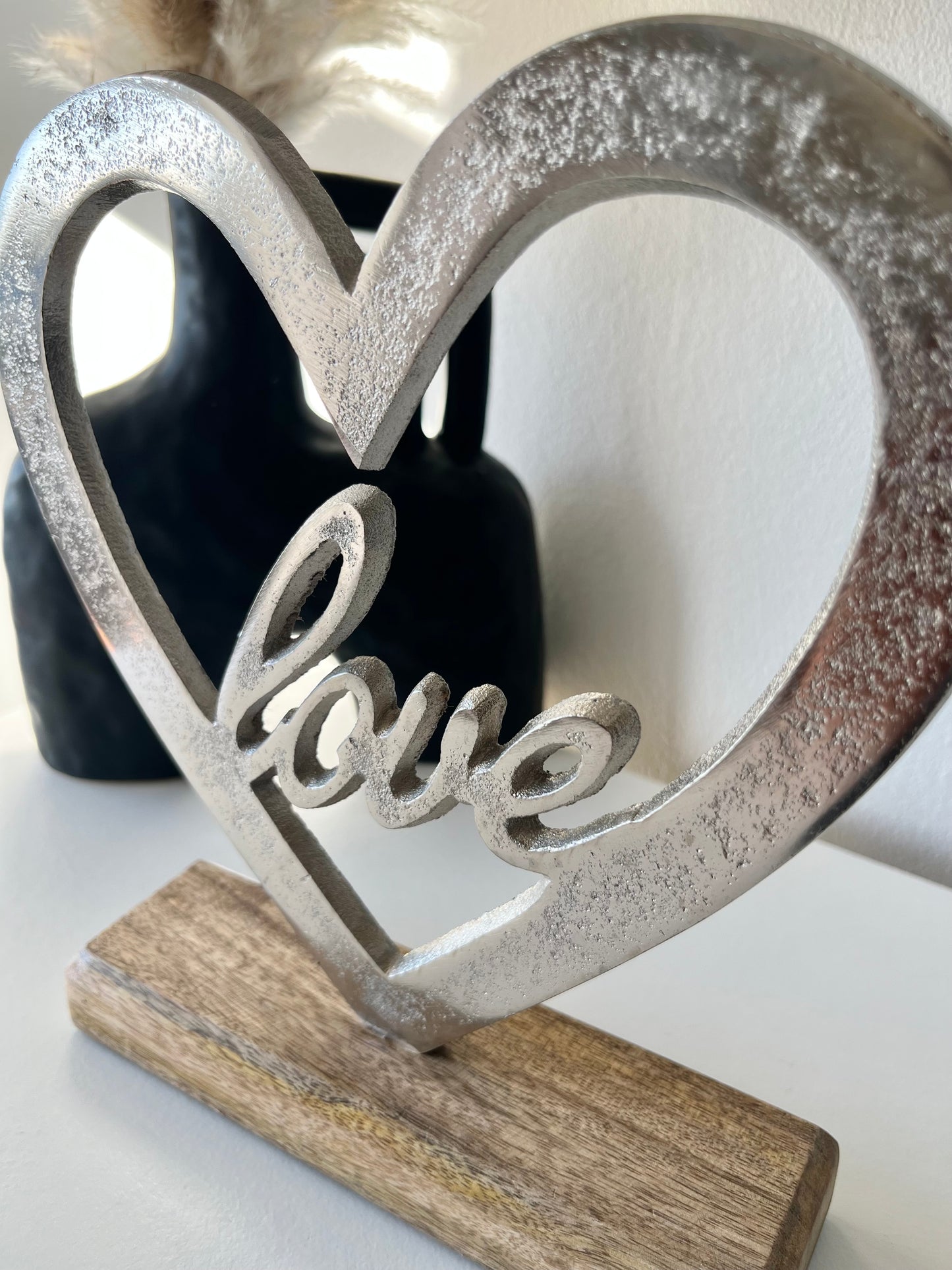 Love Sign on Wooden Base