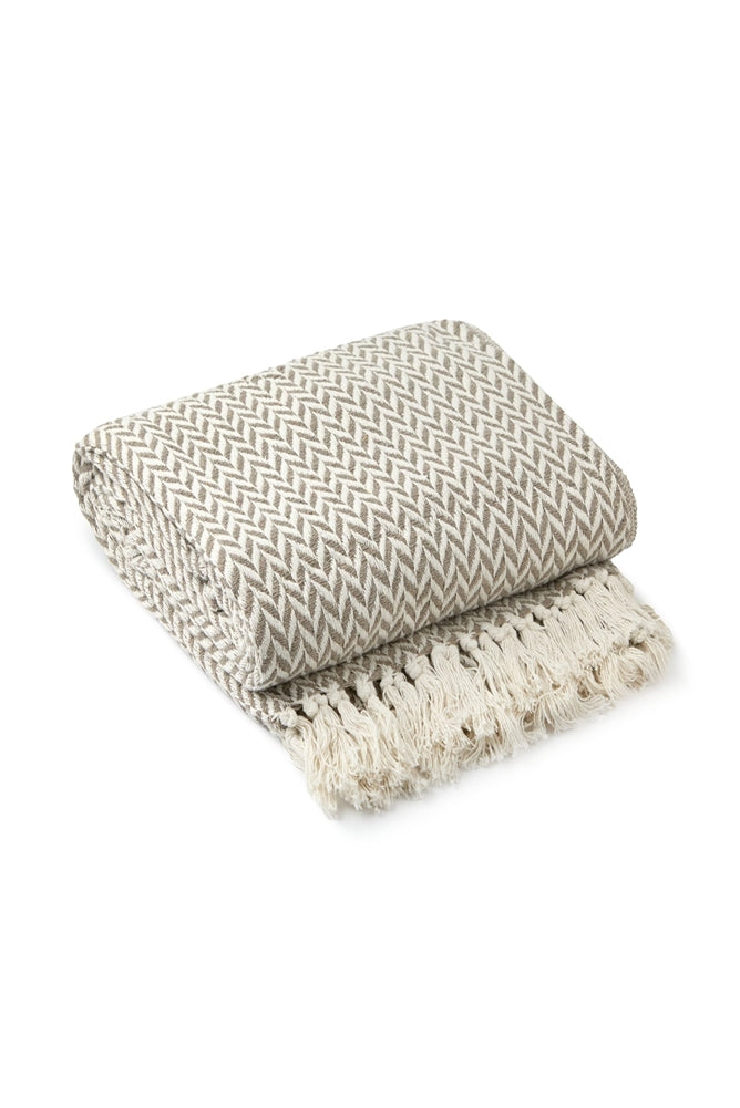 Taupe Recycled Cotton Blanket