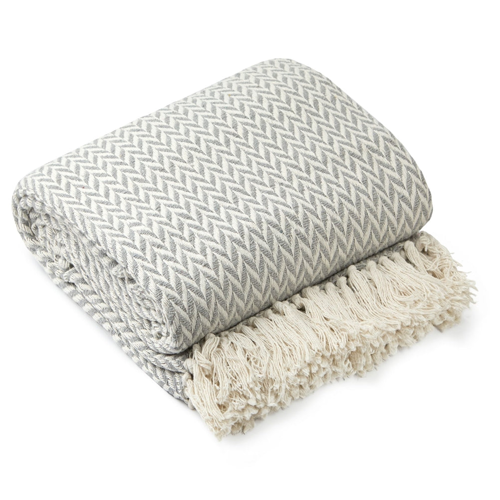 Grey Recycled Cotton Blanket